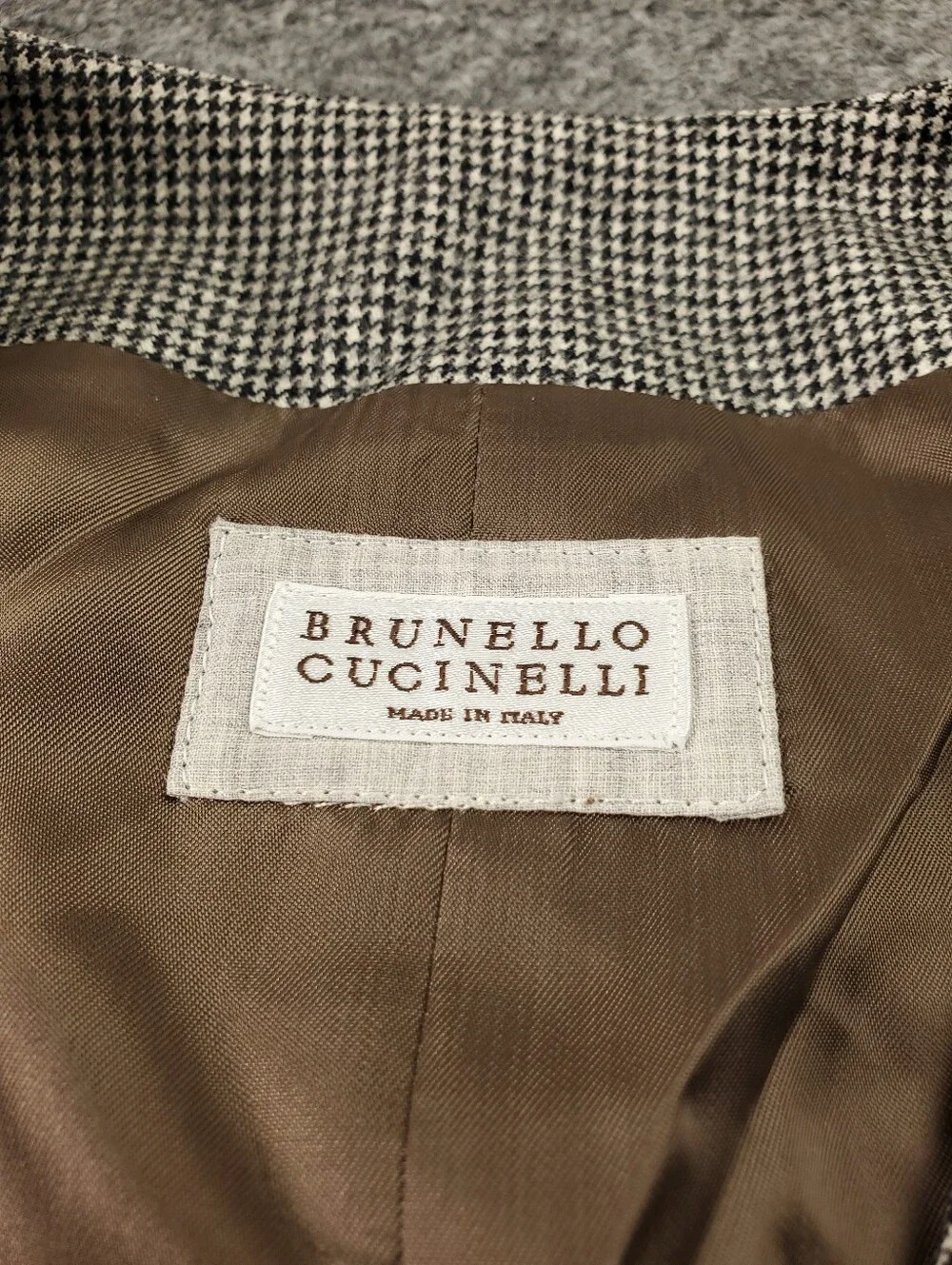Brunello Cucinelli Houndstooth Wool Vest Waistcoat 52 Black White Italy Luxury
